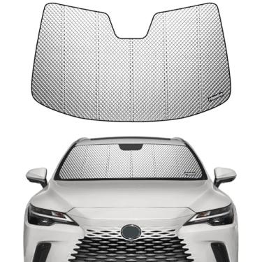 Imagem de Pigenius Para-sol para para-brisa RX350/RX350h/RX500h. Película de alumínio refletiva de atualização de 2024 para proteção interna máxima