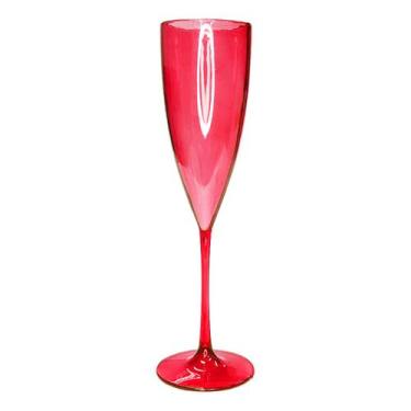 Imagem de Taça de Champanhe Acrílico Vermelho Transparente - 180ml - LSC Toys