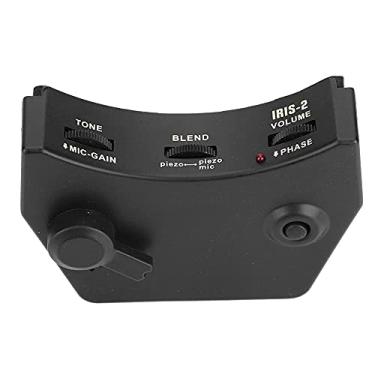 Imagem de Caixa de Pré-amplificador de Captação de Transdutor Piezo Bridge Com Microfone C para Ritmo de Toque de Ressonância de Guitarra