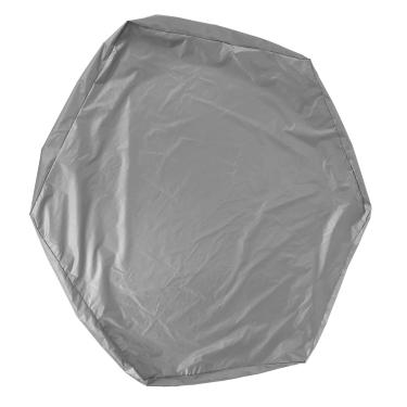Imagem de Capa de Caixa de Areia Hexagonal Multicolorida de 140x120x20cm - Dossel de Guarda-sol à Prova d'água para área de Recreação de Jardim (Cinza)