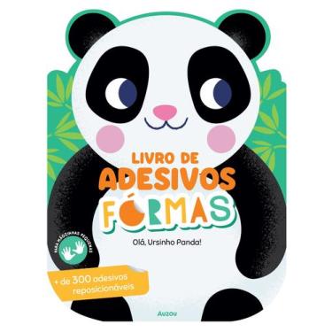 Imagem de Livro - Livro de adesivos formas: Olá, Ursinho Panda!