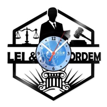Imagem de Relógio De Parede Disco Vinil Profissões - Lei & Ordem - VPR-090 - Mod