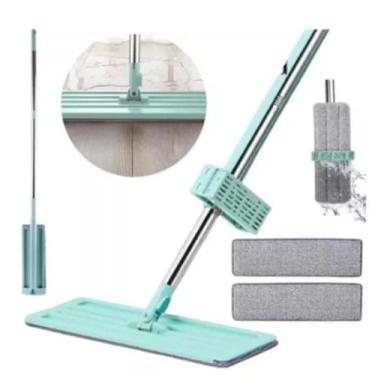 Imagem de Esfregão Mop Rodo Inteligente Limpeza 360 Com 2 Refil Extra - 123 Útil