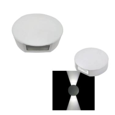 Imagem de Arandela Luminária Slim Redonda 2 Facho Branca Parede G9 - Plaslumi