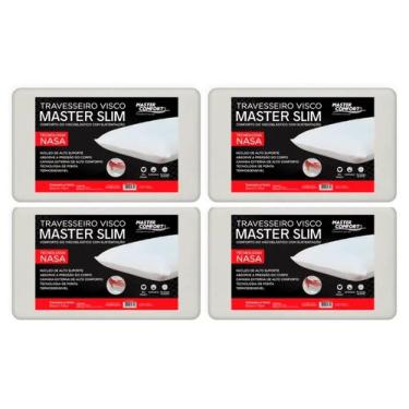 Imagem de Kit 4 Travesseiro Viscoelástico Macio Nasa 3D Ortopédico - Master Comf