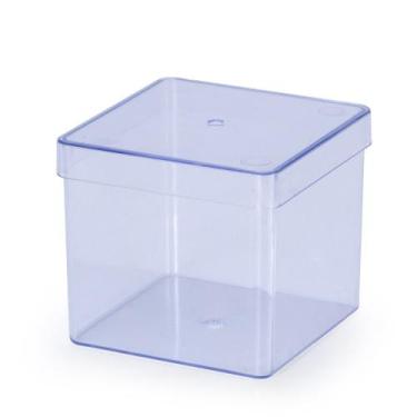 Imagem de Caixinha acrilica transparente c/ tampa 8x8cm un. - Oldani