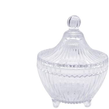 Imagem de Bomboniere de vidro com pe e tampa 13x10,5cm - SPIDER