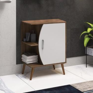 Imagem de Gabinete para banheiro com pés 01 porta sem cuba Ghana Móveis Bosi