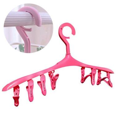 Imagem de Cabide Guarda Roupa / Lavanderia 8 Pregadores 42cm - FX