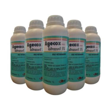 Imagem de Kit 5 Agecox Neo Anticoccidiano Toltrazuril 5% 1l Agener