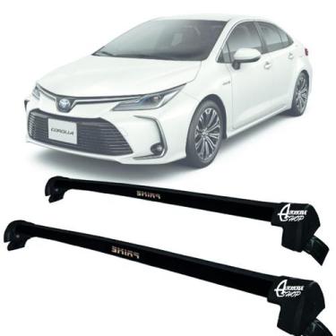 Imagem de Rack Teto Aluminio Prime Toyota Corolla 20 a 25 Preto PR199