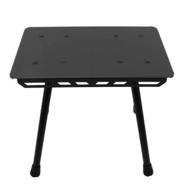 Imagem de Banqueta Dobrável Portátil - Cadeira Leve de Alumínio Com Almofada de Tecido de Boi para Pesca, Camping e Caminhadas - Capacidade de Carga de 330,7 Libras (Preto)