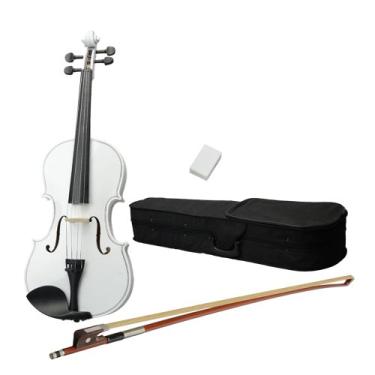 Imagem de Estojo de viola acústica de 40,6 cm com arco branco
