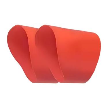 Imagem de Deevoka Faixas de renda de futebol, capas de renda de chuteira de futebol, capas de cadarço de silicone flexíveis para treinamento de jogos para adultos, Vermelho