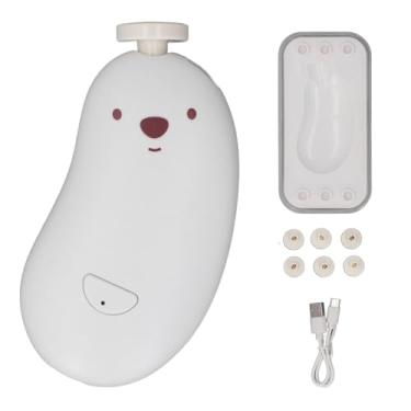 Imagem de Aparador de Unhas Portátil para Bebês, Carregamento Conveniente, Operação Silenciosa, Leve, Amarelo, Kit de Cuidados Com As Unhas para Crianças, Com 6 Cabeças de Moagem para a