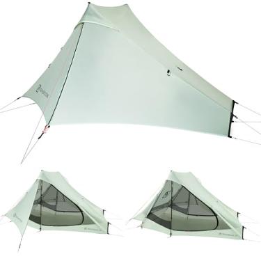 Imagem de Featherstone Backbone Tenda ultraleve para 2 pessoas para mochilão, acampamento, caminhadas - barraca de mochila com vara de trekking - impermeável, parede única, abrigo durável - compacta, leve e