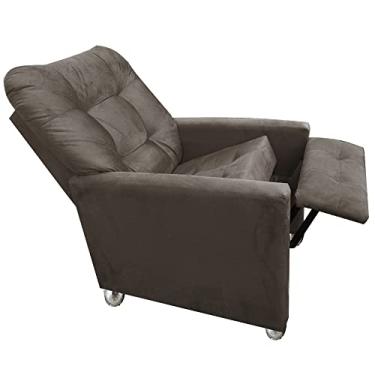 Imagem de Poltrona Cadeira Matri Reclinável Para Sala De Descanso Do Papai E Da Mamãe Marrom