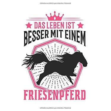 Imagem de Friesenpferd Notizbuch: Friesenpferd Reiterin Friese Pferd / 6x9 Zoll / 120 karierte Seiten Seiten