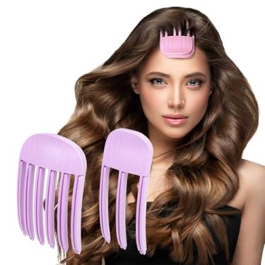 Imagem de 2 peças de grampos de cabelo volumizantes para franja fofa, ferramenta fácil de alto volume de coroa para mulheres, clipes de elevação da raiz do cabelo sem vincos para um penteado natural e inchado,