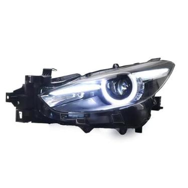 Imagem de Faróis de estilo de carro compatíveis com Mazda3 Axela 2014-2016 LED Farol LED DRL Hid Head Lamp Angel Eye Bi Xenon Acessórios(Headlight Xenon)