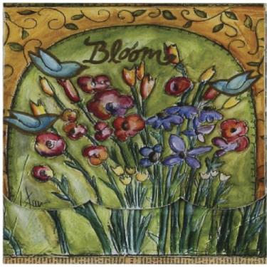 Imagem de C.R. Gibson Bloco de notas magnético, flor (CMNP-10145)