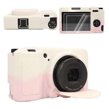 Imagem de VOVMOEYA Capa de silicone para Ricoh GRIII/GRIIIx/GR3/GR3X, 1 protetor de tela, 2 capas de sapato, 1 capa protetora para câmera GR IIIx para Ricoh GR III capa de lente destacável leve-WBYPK