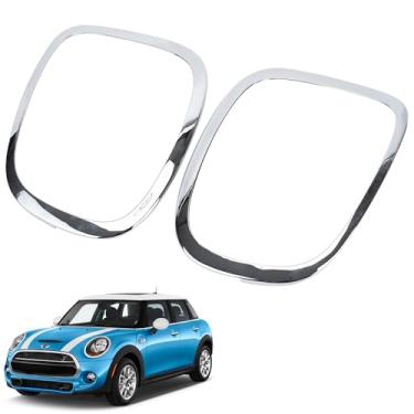 Imagem de Rldym Anel de moldura de acabamento da tampa da luz traseira 63217464171 63217464172 compatível com Mini Cooper 2014-2021 JCW F55 F56 F57 (esquerda e direita) (63217464171 63217464172 Chrome)