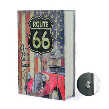 Imagem de PACOLO Caixa de Armazenamento Segura para Livros de Diversão (9,5"×6"×2,2"), Cofre Secreto para Dicionário com Trava de Chave de Segurança, Cofre Oculto para Livros de Diversão (66 Rotas, Chave)