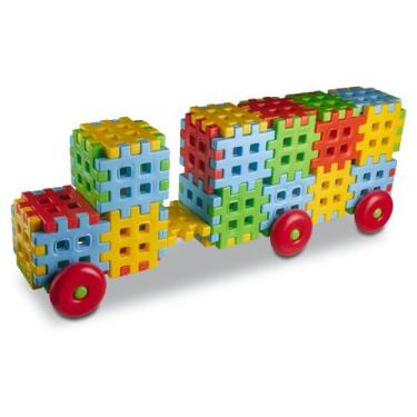 Imagem de Blocos De Montar Caminhão Baú Cometa