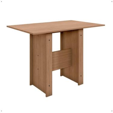 Imagem de Mesa Milano 4 Lugares Retangular Ambiente Sala Jantar Cozinha Decoração Elegante Retrô - Carvalho
