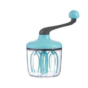 Imagem de Batedor de ovo com manivela doméstica, batedor de creme semiautomático, batedeira de bolo de ovos, máquina de bolo pequena