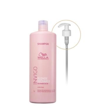 Imagem de Kit Wella Professionals Blonde Recharge Invigo Shampoo Válvula Pump (2