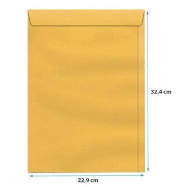 Imagem de Envelope A4 22 X 32 cm Saco 100 Unidades Reipel,  Amarelo