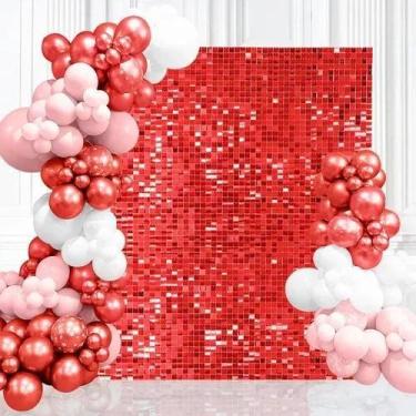 Imagem de 1 Placa Painel Shimmer Wall Muro Lantejoula Festa Cor 30x30 - REVEST3D