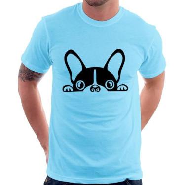 Imagem de Camiseta Cachorro Boston Terrier - Foca na Moda, Azul bebê, M