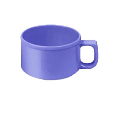 Imagem de A-to-Z Supply CR9016BU Caneca de sopa, 283 g, 10 cm de diâmetro, com alça C, resistente à quebra, pode ser lavada na lava-louças, melamina, roxo, sem BPA, NSF, pacote com 12