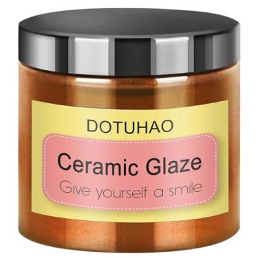 Imagem de DOTUHAO Esmalte cerâmico, esmalte de cerâmica marrom em pó para argila, 113 g sob o esmalte para pintura de cerâmica e cerâmica, ideal para projetos de arte (marrom, 113 g)
