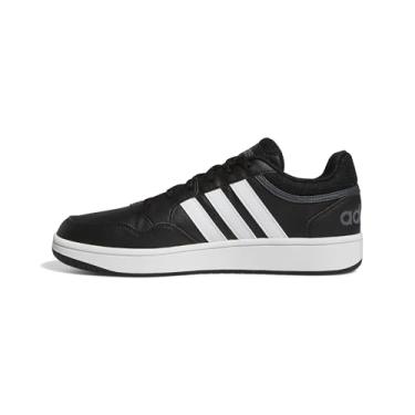 Imagem de adidas Tênis de basquete masculino Hoops 3.0, branco/azul royal/chiclete, Preto/branco/cinza, 45