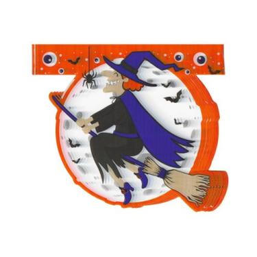 Imagem de Bandeira Decorativa Para Halloween - 3m - Extra Festas, Bruxa