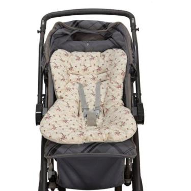 Imagem de Capa para Carrinho de Bebe - Laura Baby, Floral Ferrugem