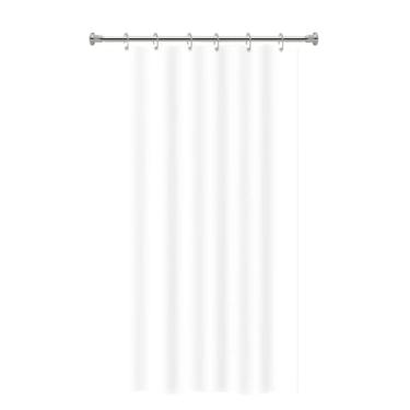 Imagem de Cortina De Banheiro Box Lisa 100% PVC Impermeável Anti Mofo C/Ganchos(Branco)