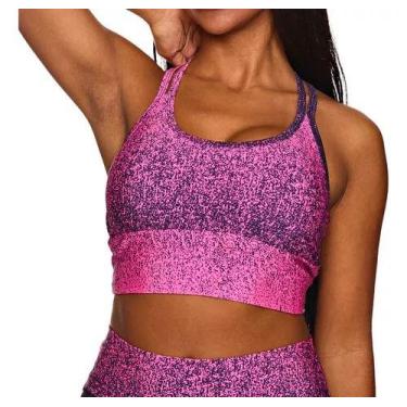 Imagem de Top Degrade Feminino Fitness Academia - bella fitness, Pink, GG