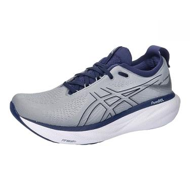 Imagem de ASICS Nimbus 25 Straßenlaufschuhe für Männer Weiß, Feuille De Roche Bleu Índigo, 41