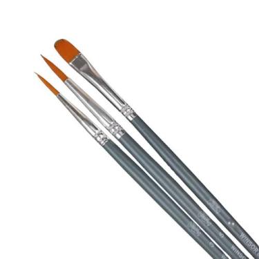 Imagem de Kit 3 Pinceis Winsor & Newton Foundation para Aquarela Cerda Curta Sin