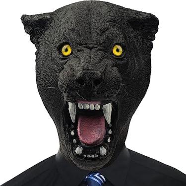 Imagem de PartyHop Black Panther Mask Leopard Wild Animal Latex Full Head Realistic Masks Fancy Dress Costume for Halloween Party