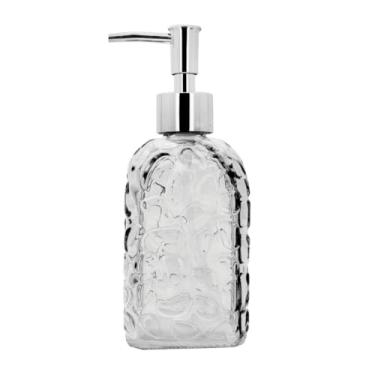 Imagem de Saboneteira Porta Sabonete Líquido Vidro Clear Bolhas 500ml - Tuut