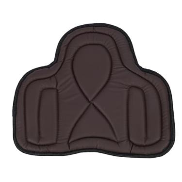 Imagem de Almofada de sela de couro PU, absorvente de choque e respirável, confortável com ajuste firme para equitação, mantém o cavalo seco, estável e agradável experiência de equitação (marrom)