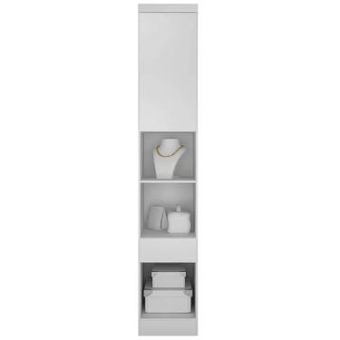 Imagem de Guarda Roupa Rizon Módulo Mesa de Cabeceira 1 Porta 1 Gaveta Novo Horizonte Cor - Branco