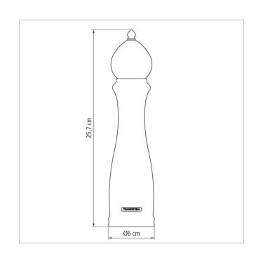 Imagem de Moedor De Pimenta E Sal Tramontina Churrasco Black Em Cerami