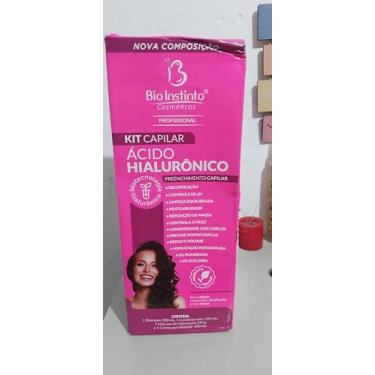 Imagem de Bio Instinto Kit Capilar Ácido Hialurônico, Shampoo, Condicionador e Máscara, 300ml